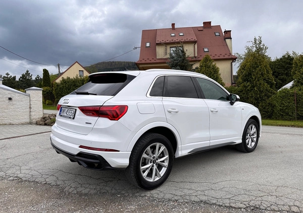 Audi Q3 cena 143000 przebieg: 18542, rok produkcji 2021 z Myślenice małe 781